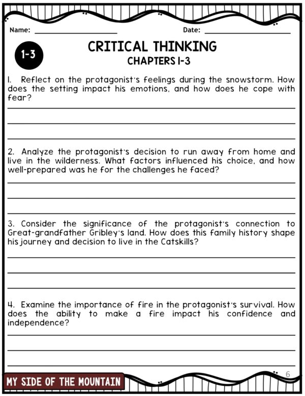 Among the Hidden Novel Study Guide | Comprehension Questions, Vocabulary, and Prompts Book Study - Image 4